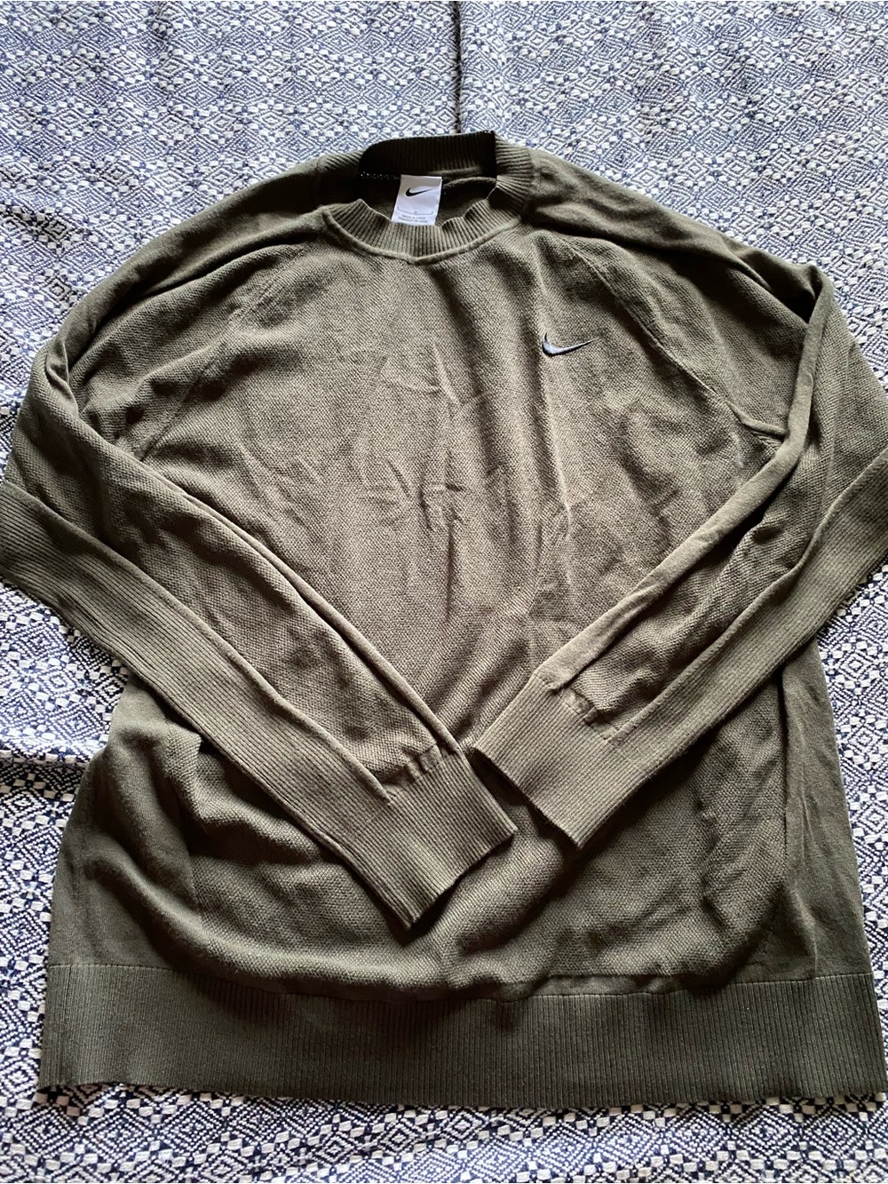 Nike Men’s Olive Green Crewneck Sweater